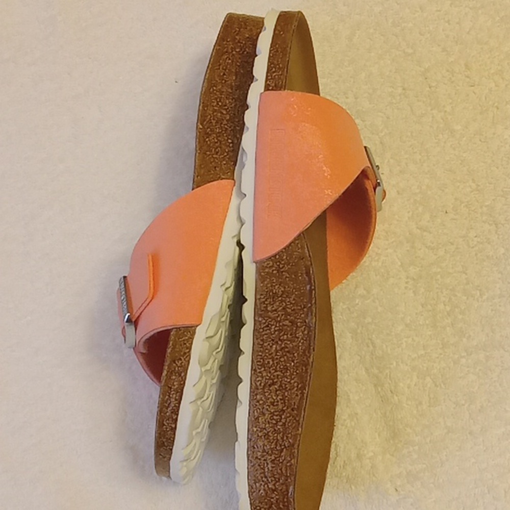 Birkenstock Size 6 (37) Coral Madrid Vegan Sandals /blushed Flamigo Birko-flo - Picture 4 of 9